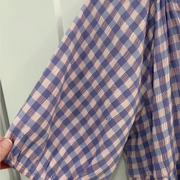 Hyacinth House Tuckernuck Sutton Purple Pink Gingham Mini Dress Size Small - Picture 4 of 15